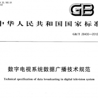 数字电视系统数据广播技术规范 PDF在线